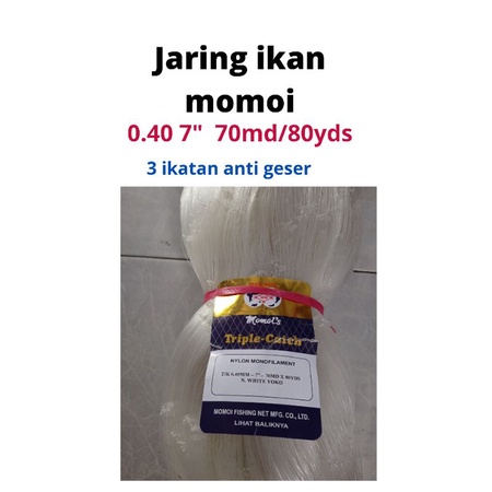 Jaring momoi 0.40 7 inchi 70md/80yds jaring ikan momoi jaring ikan murah jaring pukat ikan jaring ne