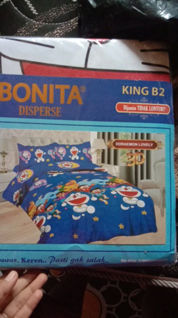 Sprei Katun Halus Bonita Disperse Size King 180 X 200cm