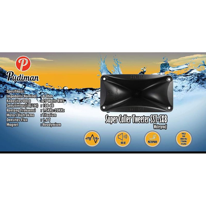 tweeter walet Twitter walet basoka speaker walet Super caller tweeter pudiman SST SX8 waterproof