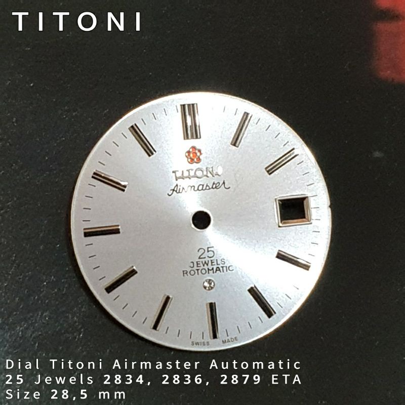 Titoni Airmaster Date Silver Dial  25 Jewels Rotomatic  2834, 2836, 2879