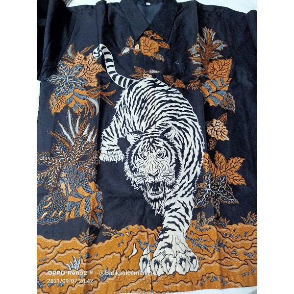 MACAN PUTIH ALJAYA ALJAYA KEMEJA BATIK SOLO PRIA LENGAN PANJANG PENDEK LAPIS FURING ATASAN PREMIUM