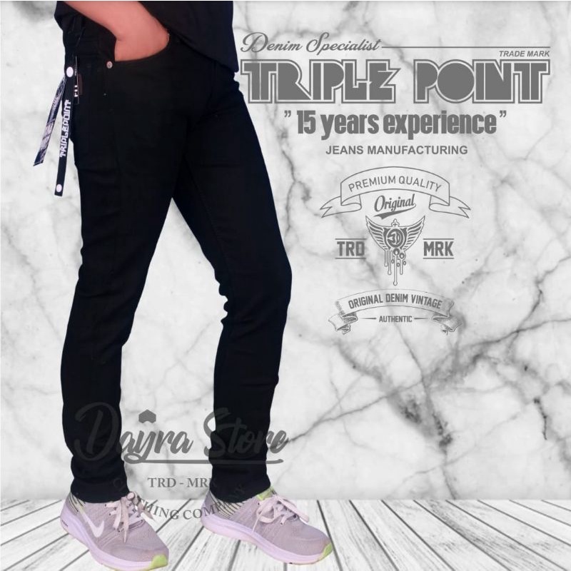 CELANA PRIA/JEANS TRIPLE POINT/JEANS ORIGINAL/CELANA JEANS SLIMFIT