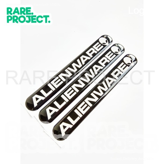 EMBLEM ALIENWARE STIKER RESIN TIMBUL LENTUR STICKER PC AKSESORIS MOTOR MURAH