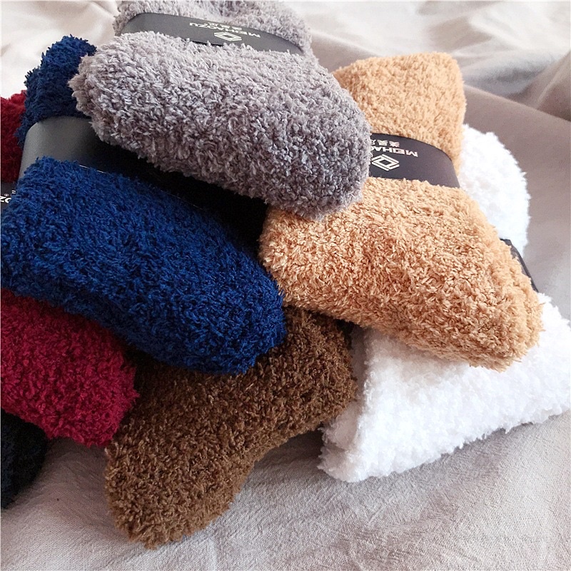 Kaos Kaki wool thermal socks unisex cowok cewek wol hangat tebal pria wanita import