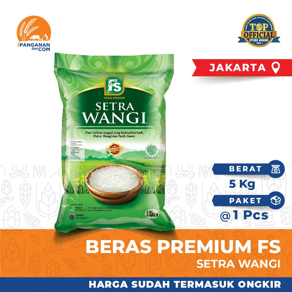 Beras Premium Fs Setra Wangi 5kg Harga Ongkir Indonesia