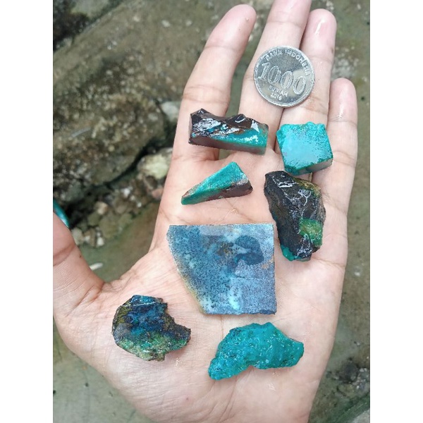✅ 7 pcs Bacan Doko - Krecekan ( Rough / Bahan Batu Akik Ternate - bukan sungai dareh giok kalimaya )