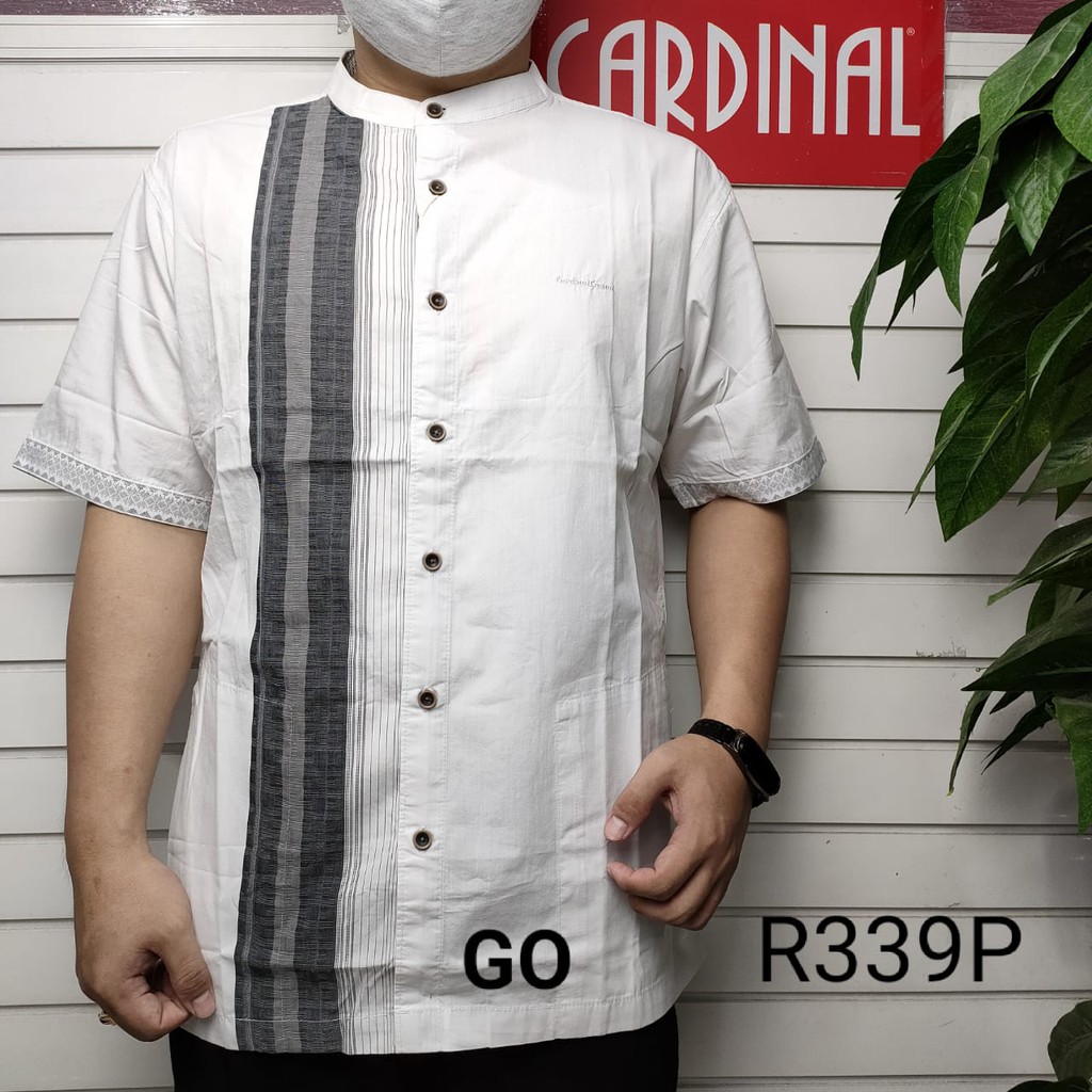 BB CARDINAL KEMEJA KOKO Taqwa Baju Muslim Salur Pakaian Pria Original Lengan Pendek Kekinian