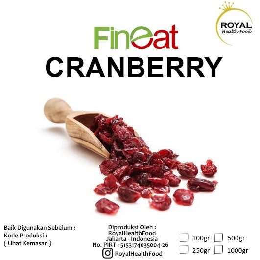 

Royal Dried Cranberry 250 Gram
