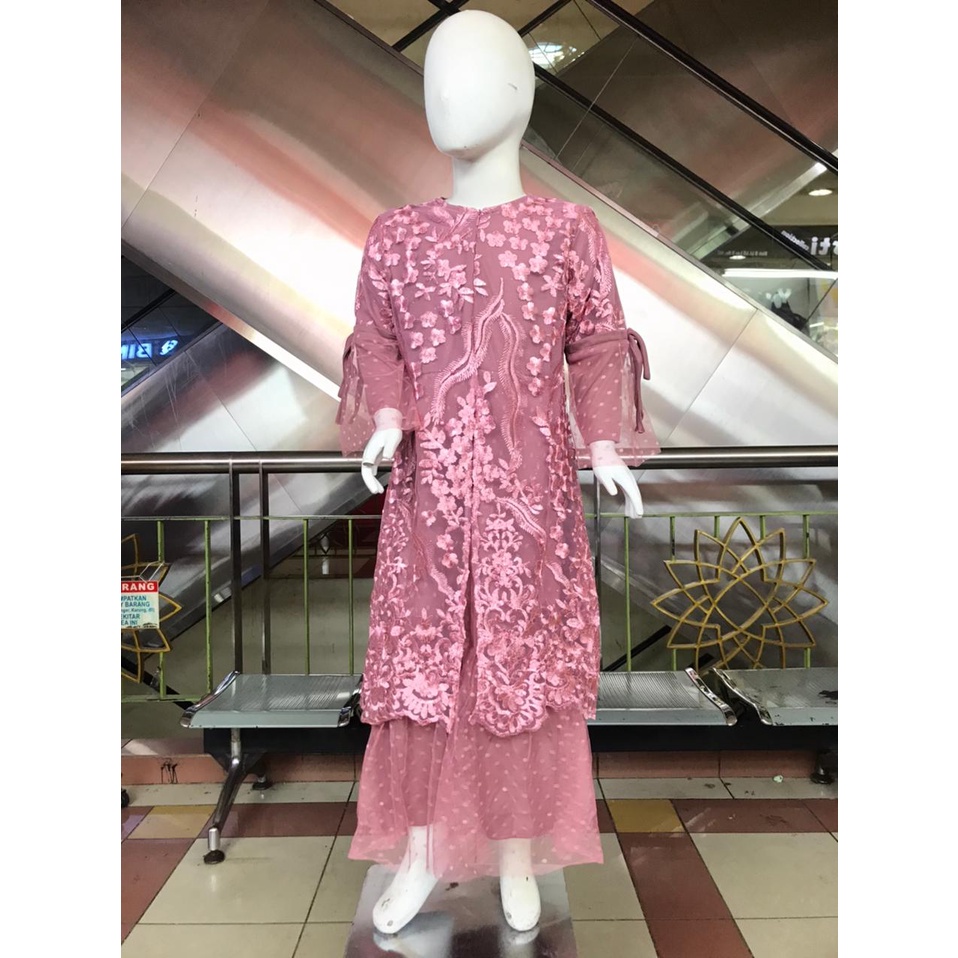 Gamis Pesta Anak || Gamis Brokat Premium || Gamis Tille Kondangan Anak Perempuan || Dress Anak Cantik Mewah