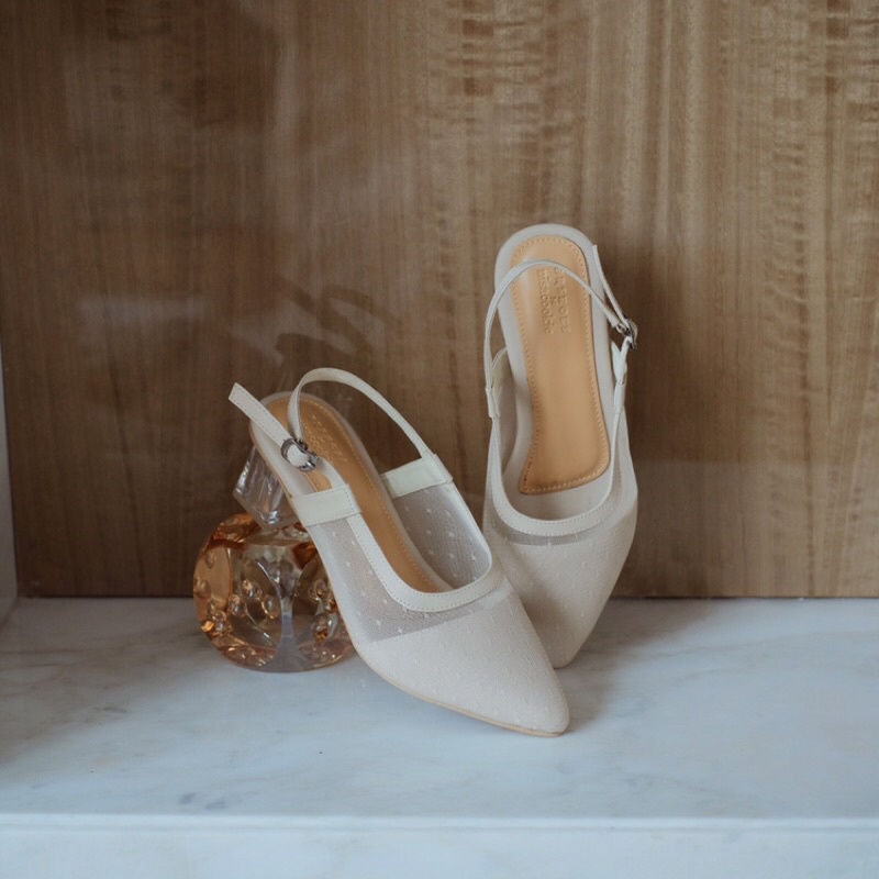 BRSHOES X NISACOOKIE AURORA Shoes Heels Sandal Brukat Wanita Hak Kaca Transaparan