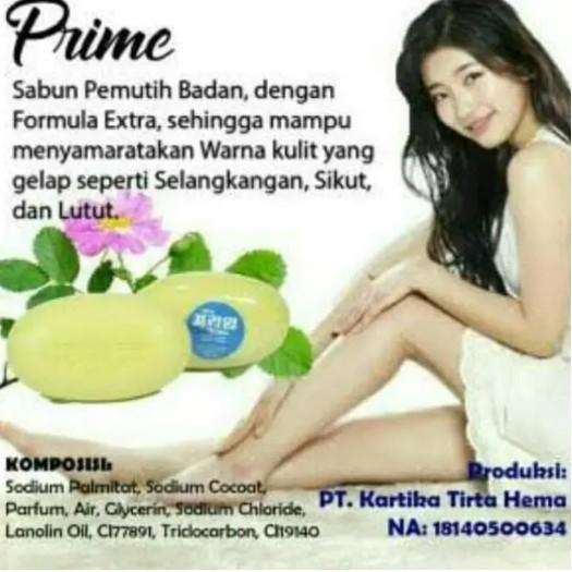 [NILIQ5942] Sabun Korea Pemutih PRIME MIRACLE Original BPOM / Sabun Pemutih Badan dan Wajah Glowing 
