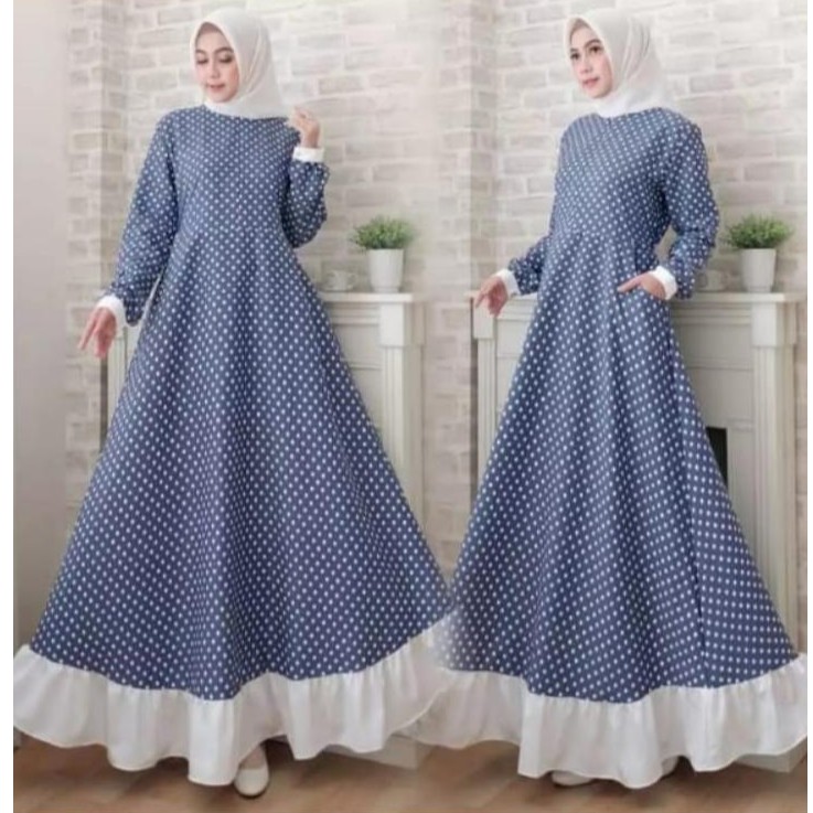 Gamis muslim amyra polka