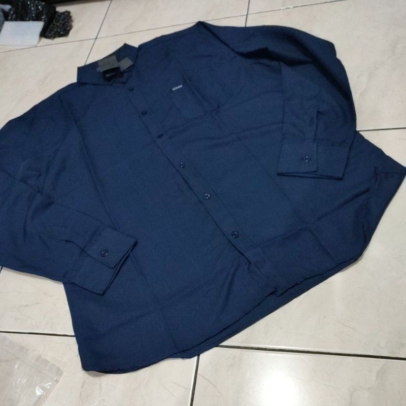 Kemeja pria polos lengan panjang bahan katun ld 104