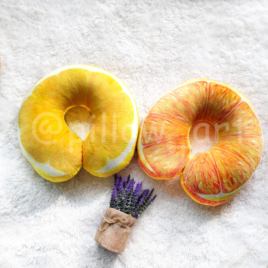 Pillowart - Bantal Leher Motif Buah Buahan - ART134