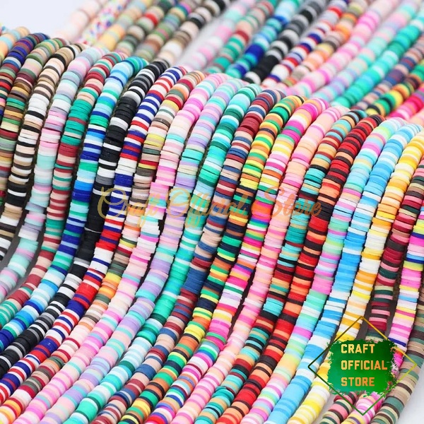 250 Pcs Manik Manik Polymer Clay Beads Spacer Mote Etnik Bahan Craft &amp; DIY