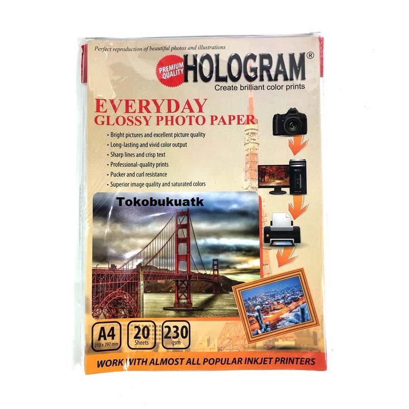 

Kertas Foto A4 230 gsm Hologram