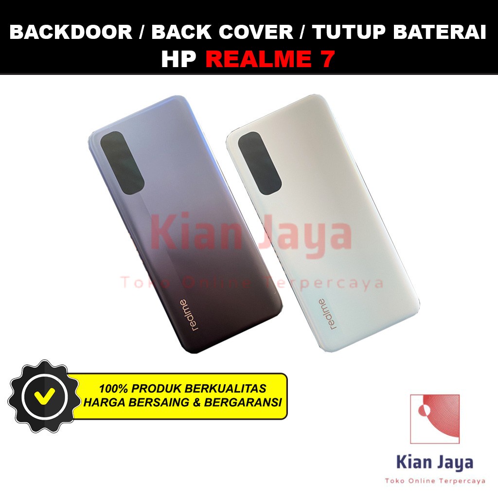 Backdoor Realme 7 Back Cover Tutup Belakang Baterai Cassing Casing Backcase Original