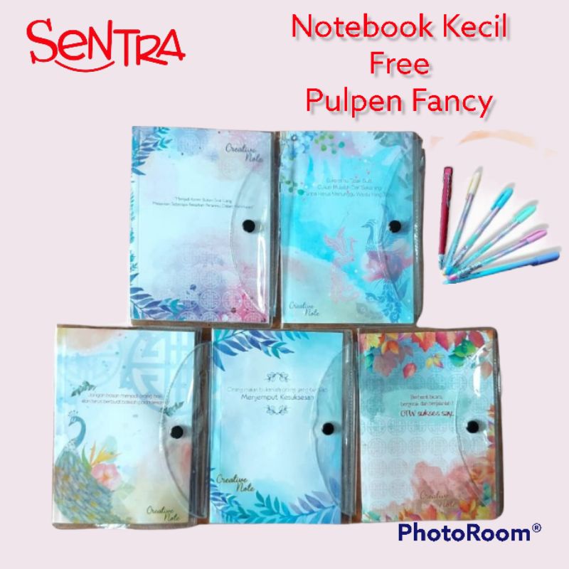 Creative Note Kecil - Buku Catatan Free Pulpen Fancy