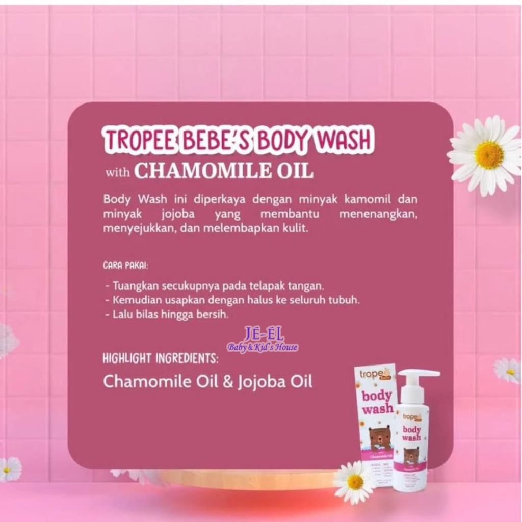 Tropee  Bebe Chamomile Body Wash 100ml / Sabun Mandi Bayi