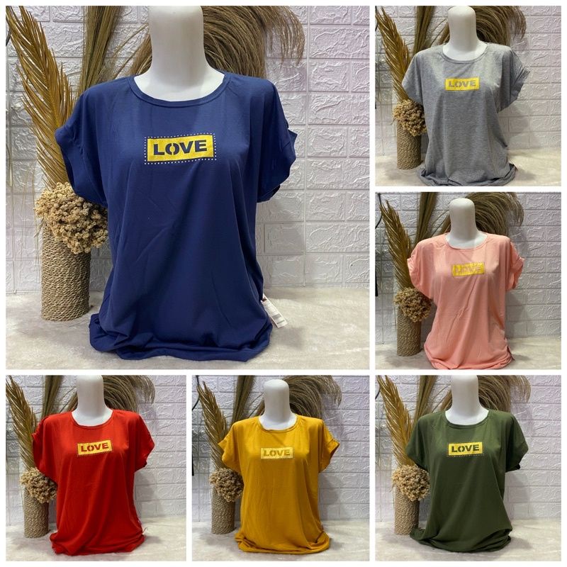 Kaos Wanita Oversize Jumbo Kaos Wanita Lengan Pendek Beauty Fashion