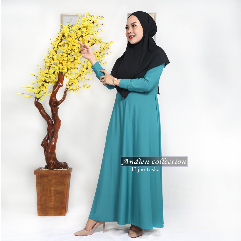 PART 2 Gamis Polos Bahan Jersey super (BY andien collection)