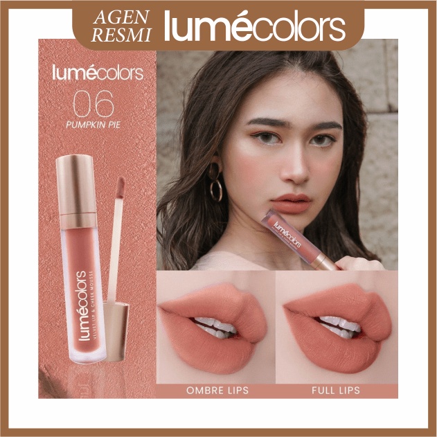 Lipstik Liptint Lumecolors Lumecolor Lumecolour Warna Pumpkin Pie Lip and Cheek Mousse Lip Balm Lipc