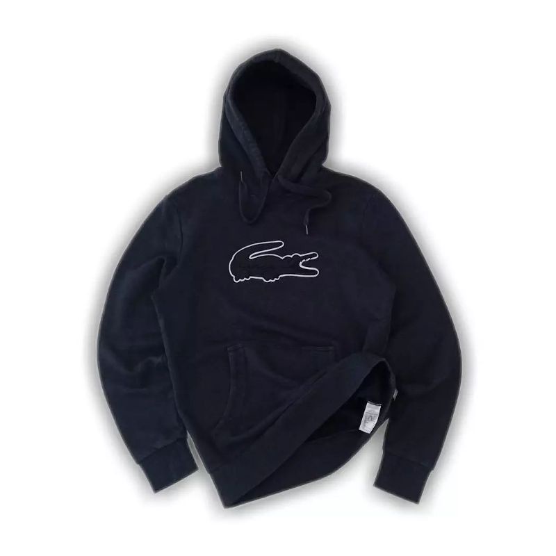 Hoodie Lacoste Navy On Navy Original Termurah