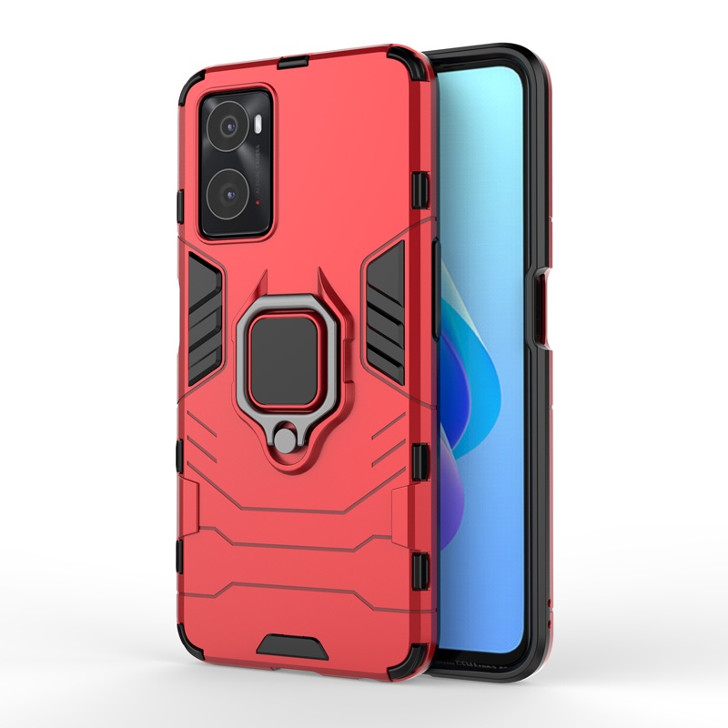 Casing Armor Shockproof + Stand Holder Magnetik Untuk OPPO Realme 9i / 9i