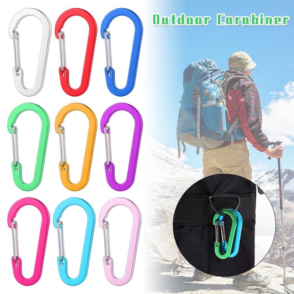 Nanas1 /2 /5pcs Memancing Carabiner Kecil Memancing Acessories Bentuk S Kait Luar Ruangan Climbing Snap Clip