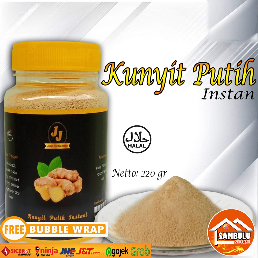 

Kunyit putih bubuk asli isi 220 gram, white turmeric powder, kunir putih oleh Jupin herbal drink