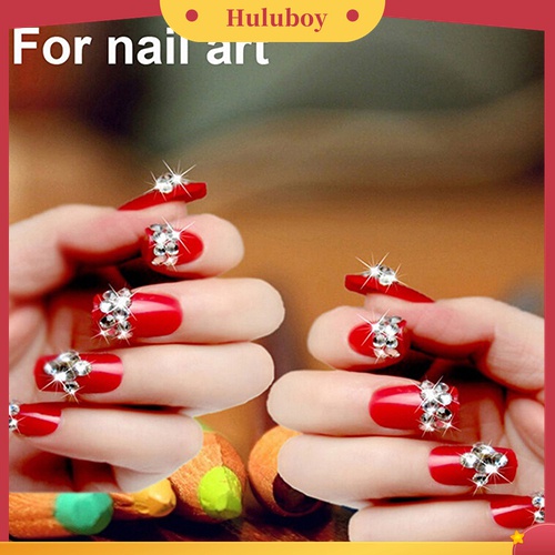 Huluboy Huluboy♡ 1440pcs 1.6mm / 2mm Berlian Imitasi Untuk Dekorasi Kuku DIY
