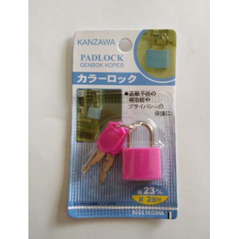 Gembok untuk Tas Kecil, Pink, Kanzawa 23mm