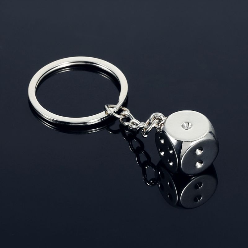 SIY  Lucky Dice Metal keychain Jewelry Gifts for Boyfriend Husband Dad
