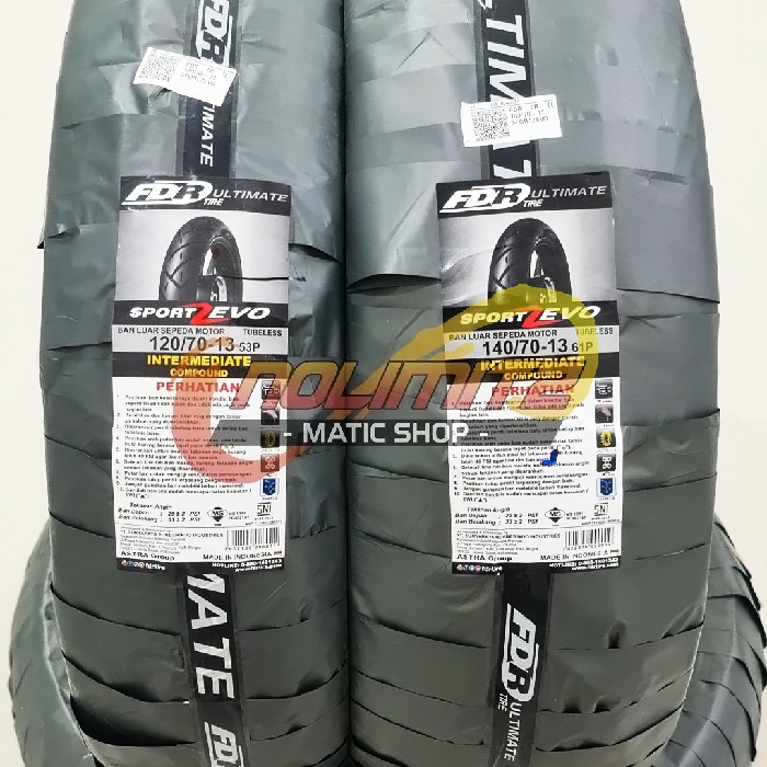 Ban Motor FDR Sport Zevo Depan Belakang 120/70 -13 &amp; 140/70 - 13 NMAX