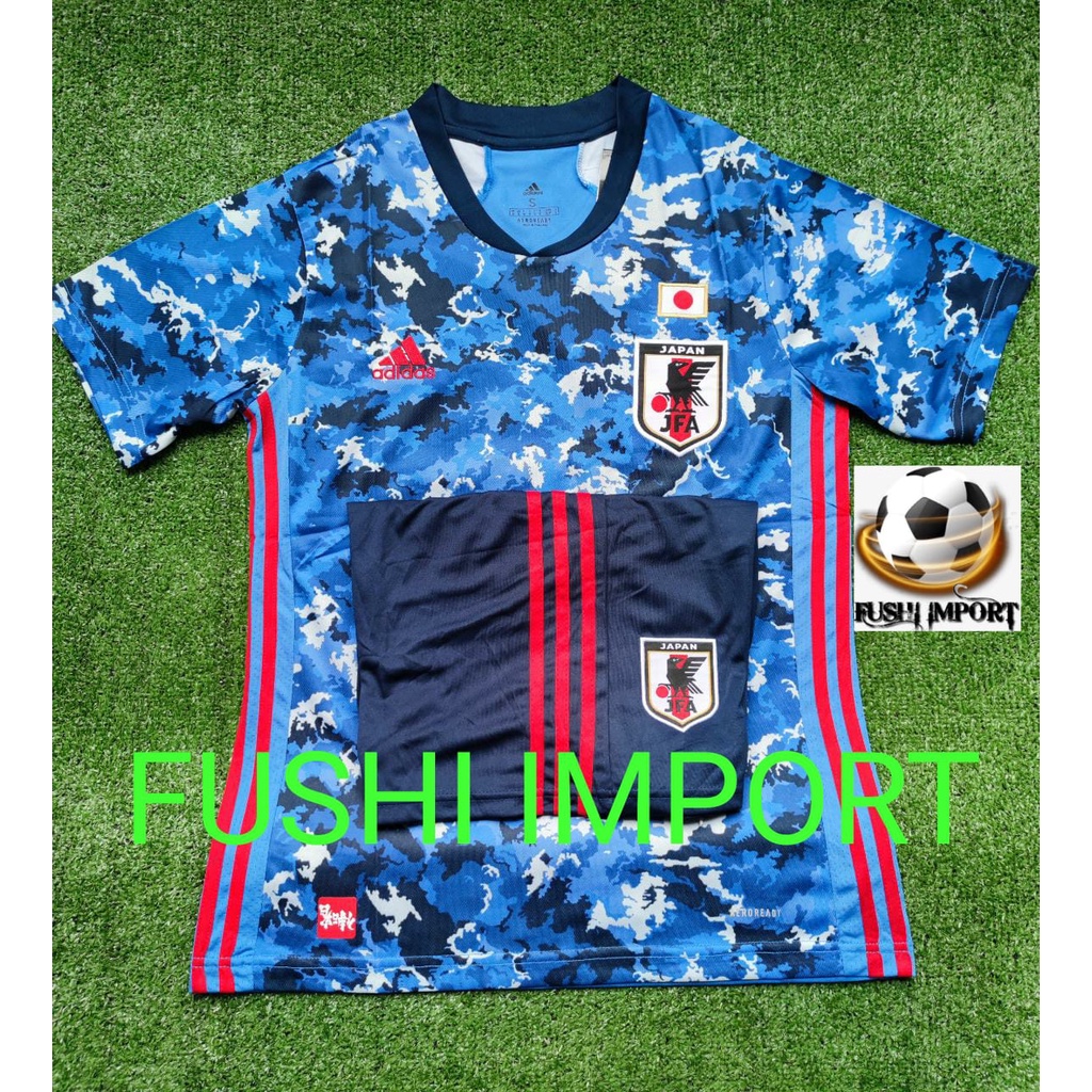 Setelan Jersey Baju Bola Jepang Home 2021 Japan ( Fullset Satu Set ) Grade Ori