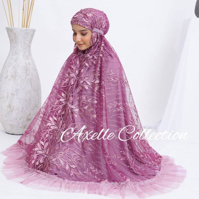 Mukena tile brukat by Axelle Collection