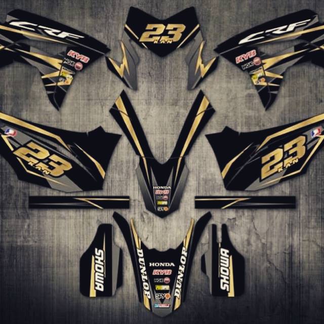 Decal crf 150L silver gold