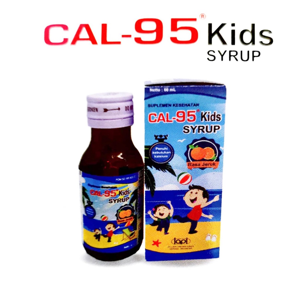 Cal-95 Kids Syrup 60 ml Kalsium Calsium Anak