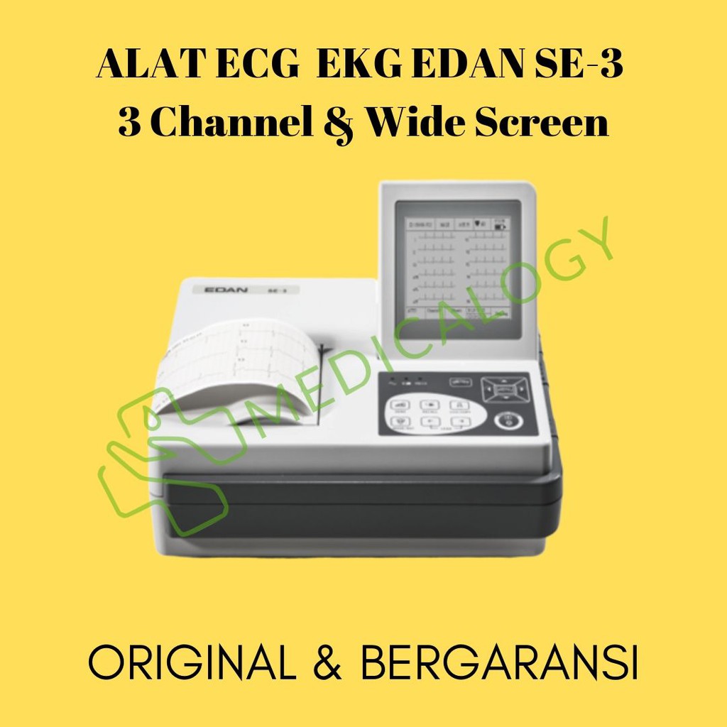 Jual ALAT ECG/EKG MERK EDAN 3 SE 3 (3 CHANNEL + WIDE SCREEN) | Shopee ...