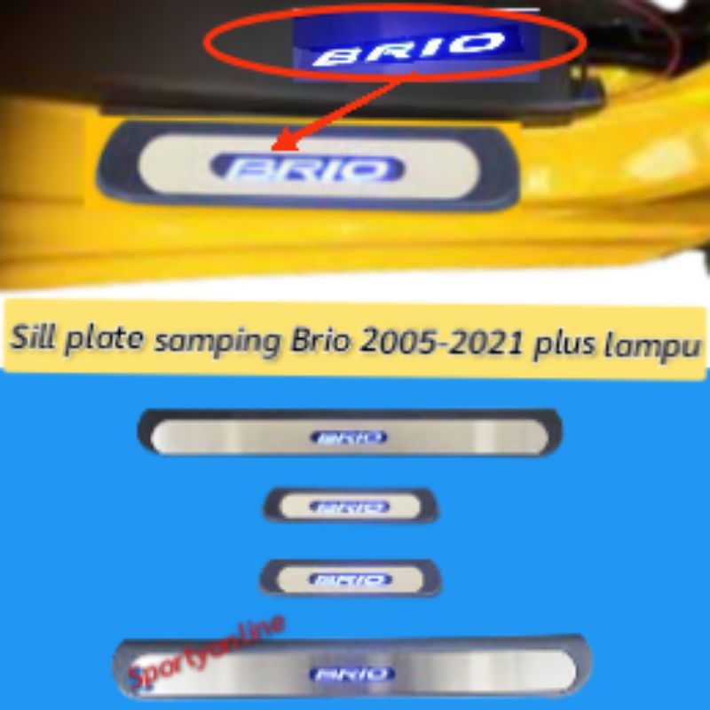 Sill plate samping allnew brio 2005-2021 plus lampu