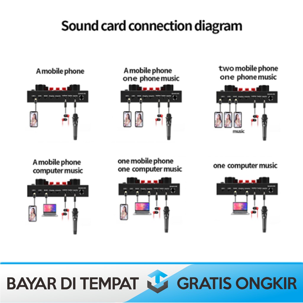 SOUNDCARD KARAOKE LIVE STREAM V8 PLUS V8S PRO BLUETOOTH RECORDING SET