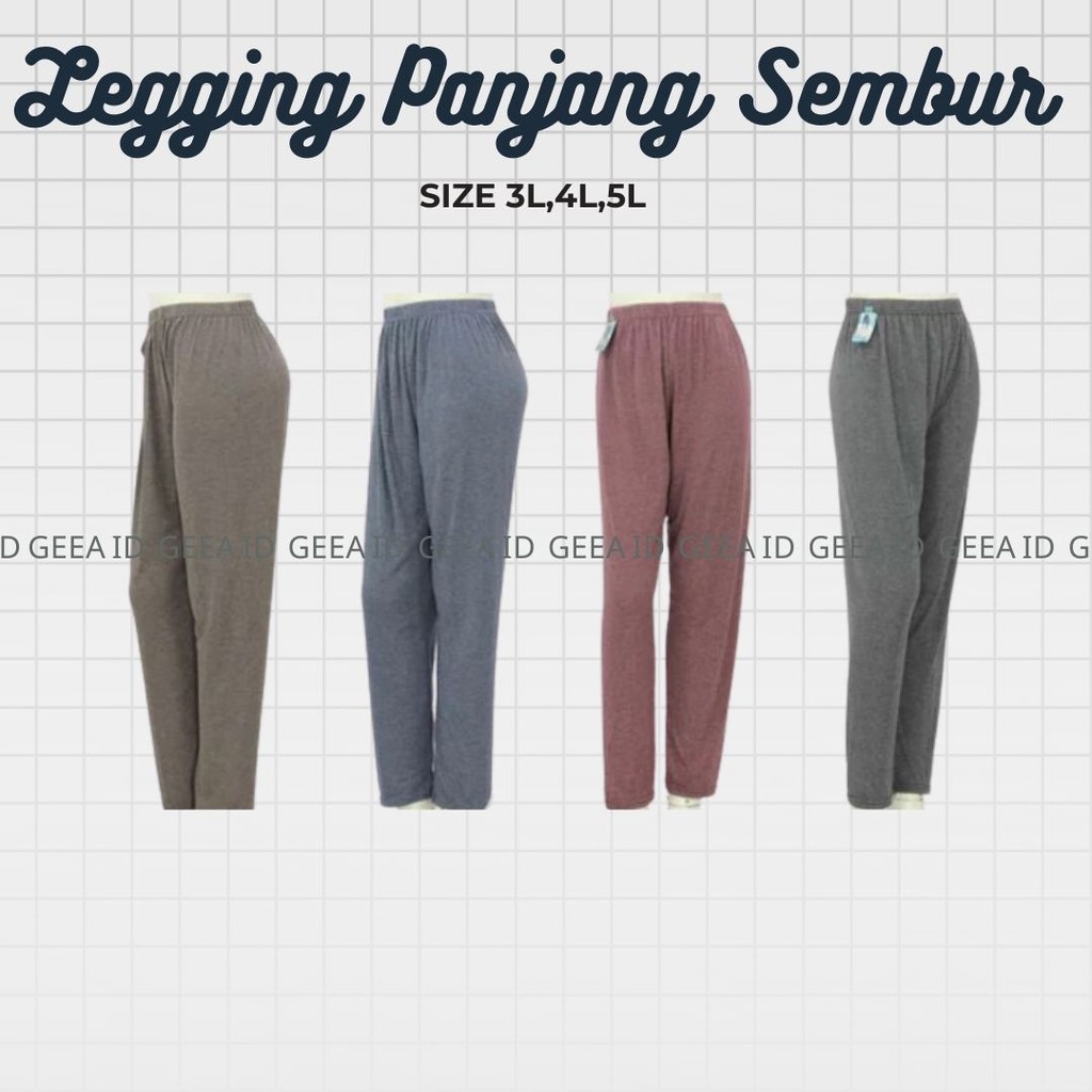 CELANA PANJANG LEGGING WANITA RAYON SEMBUR -GEEA.ID