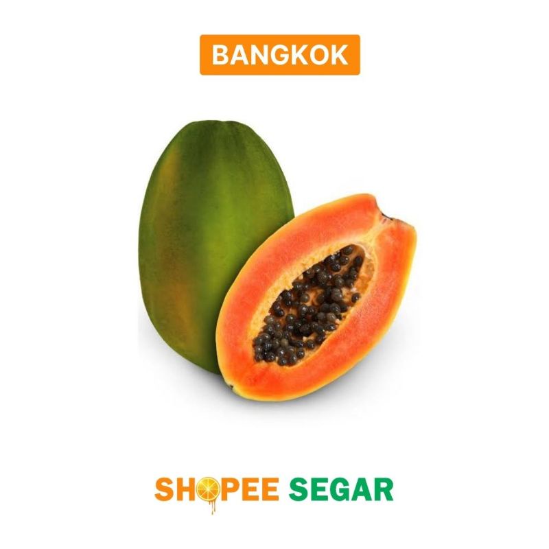 

[Shopee Segar] Pepaya Bangkok 1pcs / Buah Segar
