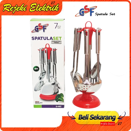 Spatula set Stainless Steel GSF G-4075  isi 7 Pcs Paket