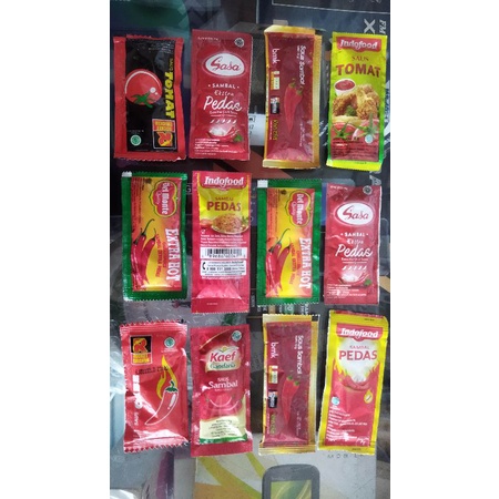 

SAMBAL DAN SAUS SACHET SASA INDOFOOD DEL MONTE ROCKET DLL