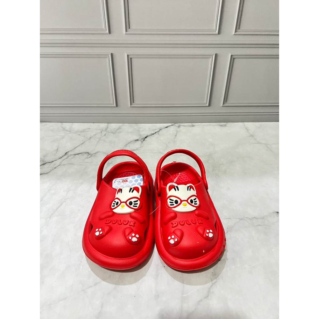 DX-378E-CAT Sandal Baim Karet Anak Perempuan Karakter Kucing Merek Dulux Ukuran 20-25