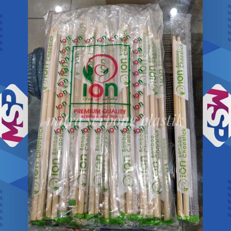  Sumpit  Bambu  Sumpit  Kayu Super Murah merek ION steril 