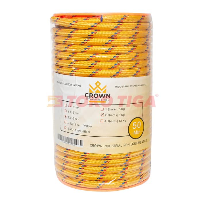 Selang Setrika Uap Kuning Grade A /1 Roll 50 Meter