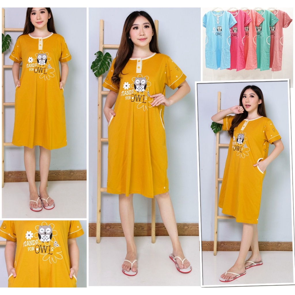 DS002 Daster Jumbo Tessa Premium Grosir Baju Tidur Piyama Wanita Dewasa Babydoll Wanita Terbaru