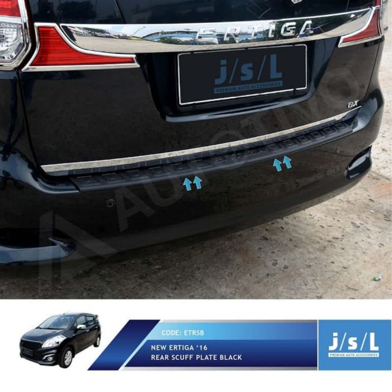 New Suzuki Ertiga SillPlate Belakang JSL/Rear Scuff Plate Black